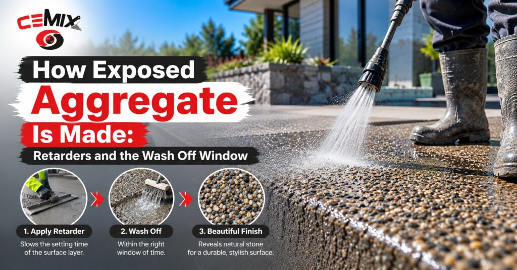 How Exposed Aggregate Is Made: Retarders and the Wash Off Window